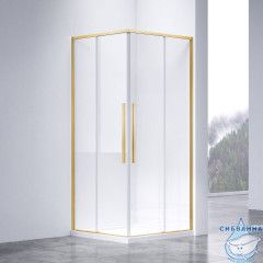 Душевое ограждение Vincea Slim-N 100x80 профиль брашированное золото, стекло прозрачное VSS-4SN8010CLG