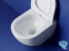 Унитаз подвесной безободковый, смыв торнадо Ceramicanova Metropol Rimless CN4002T с сиденьем быстросъемным Soft Close (микролифт)