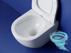 Унитаз подвесной безободковый, смыв торнадо Ceramicanova Metropol Rimless CN4002T с сиденьем быстросъемным Soft Close (микролифт)