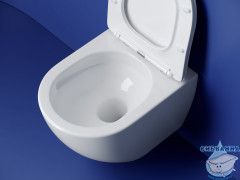 Унитаз подвесной безободковый, смыв торнадо Ceramicanova Metropol Rimless CN4002T с сиденьем быстросъемным Soft Close (микролифт)