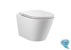Унитаз подвесной безободковый Aquatek Вега AQ1904T-00 с сиденьем Soft Close (микролифт)