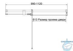 Дверь в нишу Vincea Экстенза 100-110 профиль хром, стекло прозрачное VDP-4EX1011CL