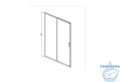 Дверь в нишу Aquatek AQ ARI RA 12020CH 120x200 профиль хром, стекло прозрачное