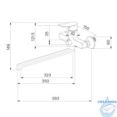 Смеситель для ванны Milardo Demi DEMSB00M10 (хром)