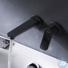 Смеситель для раковины встраиваемый Am.Pm X-Joy F85A72622 (черный матовый)