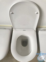 Унитаз подвесной безободковый Jacob Delafon Elite с сиденьем ультратонким Soft Close (микролифт) EDX112-00