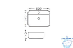 Раковина на столешницу 50 см Aquatek Вега AQ5506-MG
