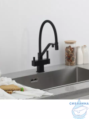 Смеситель для кухни Gappo G4395-66 (черный матовый)