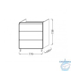 Тумба под раковину Jacob Delafon Odeon Up 80 EB993-N18 белый