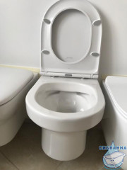 Унитаз подвесной безободковый Jacob Delafon Elite с сиденьем ультратонким Soft Close (микролифт) EDX112-00