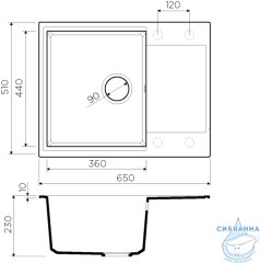 Кухонная мойка Omoikiri Daisen-65-SA бежевый 4993685