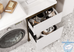 Тумба Акватон Лондри 60 дуб кантри/белый с раковиной Лондри 120 R