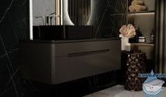Тумба под раковину Jorno Shine 120 см Shi.01.120/P/A антрацит
