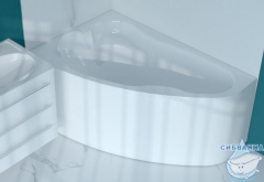 Акриловая ванна 1Marka Lil 140x90 L с каркасом
