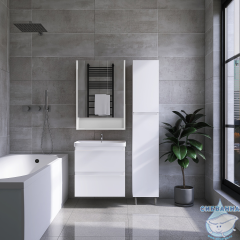 Тумба Viant Мальта 60П с раковиной Como 60 белый