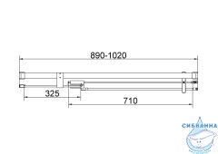 Дверь в нишу Vincea Экстенза 90-100 профиль хром, стекло прозрачное VDP-4EX9010CL