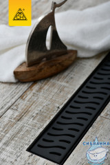 Дренажный трап для душа MCH Harmony CH 650 HC Black с решеткой