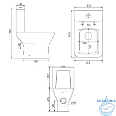 Унитаз напольный безободковый Iddis Torr Rimless TORRDSEi24  с бачком и сиденьем Soft Close (микролифт)