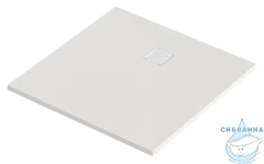 Поддон из литьевого мрамора Bas Essentia 90x90 белый