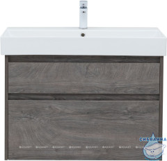 Тумба Aquanet Nova Lite 85 с раковиной Slim Synergy 85 дуб рошелье