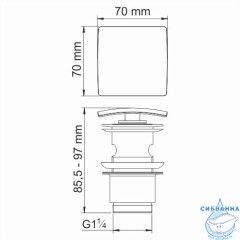 Донный клапан для раковины Wasserkraft A168 (глянцевое золото)