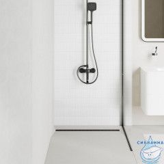 Лоток душевой, сифон 360, комбинированный затвор, перфор. решетка, 800мм, графит, IDDIS, 975B8GM20DZ