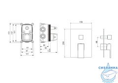 Встраиваемый смеситель для ванны Aquatek Либра AQ1647CR (хром)