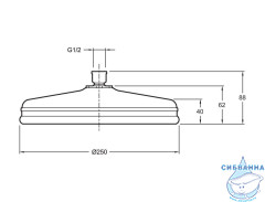 Верхний душ Jacob Delafon Katalyst E13693-CP
