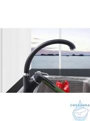 Смеситель кухни Frap F4166-7 (гранит/черный)