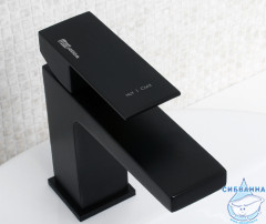 Смеситель для раковины Wasserkraft Abens 2003  (без донного клапана) (черный матовый)