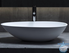 Раковина на столешницу 58 см Salini Callista (материал sapirit, белый матовый)