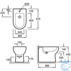 Биде напольное Jacob Delafon Odeon Up E4738 (без сиденья)