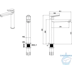 Смеситель для раковины Allen Eclipse 5.E1002-00 (хром)