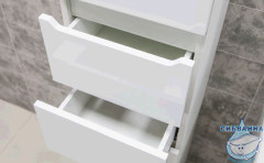 Шкаф-колонна Акватон Дакота 31 белый/выбеленое дерево 1A203203DAAY0