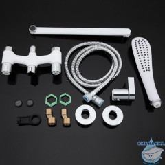 Смеситель для ванны G2249 с аксессуарами (хром/белый)