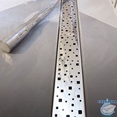 Дренажный трап для душа Veconi Drops V650S с решеткой