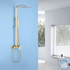 Душевая система Abber Daheim 250 1 режим AF8220G (золото матовое)