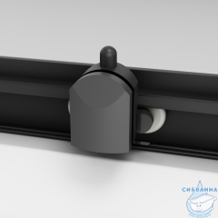 Душевое ограждение Am.Pm Gem W90G-403-090BT 90x90 профиль черный, стекло прозрачное (без поддона)