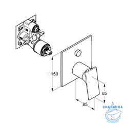 Встраиваемый смеситель для ванны Kludi Decus 54759N075 (брашированное золото)