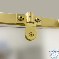 Душевое ограждение Тритон Дека 100x100 профиль золото, стекло прозрачное Щ0000073924 (с поддоном)