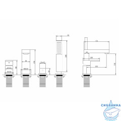 Смеситель для ванны на борт ABBER Daheim AF8213G (никель)