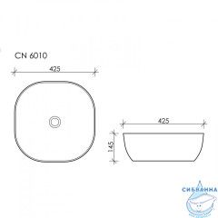  Раковина на столешницу 43 см Ceramicanova Element CN6010