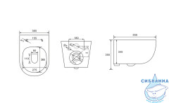 Унитаз подвесной безободковый Charus Skandenborg Rimless EWC700-125W с сиденьем Soft Close (микролифт)