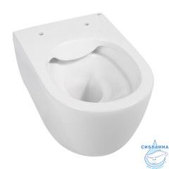 Унитаз подвесной безободковый Abber Bequem AC1104 с сиденьем Soft Close (микролифт) (белый)