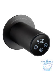 Полотенцесушитель электрический  Wonzon&Woghand Dortmund 46х58 WW-A362-MB (с возможностью скрытого подключения, подключение универсальное) (черный матовый)