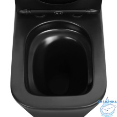 Унитаз напольный Abber Rechteck AC1210TMB с бачком и сиденьем Soft Close (микролифт)