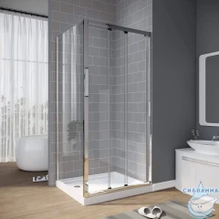 Душевое ограждение Veconi Ровиго 100x70 профиль хром, стекло прозракчное RV028-10070-01-C8 (без поддона)