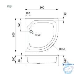 Акриловый поддон Triton 80x80 Щ0000072394