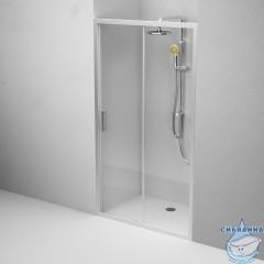 Дверь в нишу AM.PM Gem W90G-110-1-195MT 110 см профиль хром, стекло прозрачное