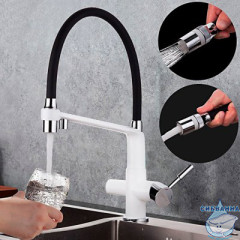 Смеситель для кухни Gappo G4398-9 (белый/черный)